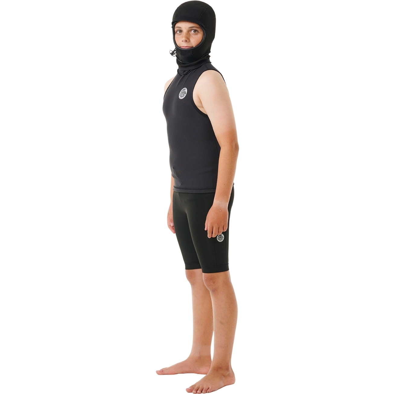 2026 Rip Curl Junior Fbomb Polypro Hooded Vest 117BWJ - Black